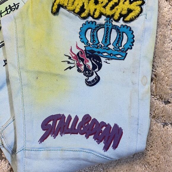 8 DSTRKT x STALL&DEAN - Jeans with Patches - Picture 2 of 8